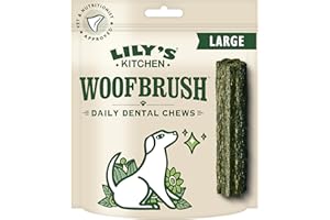 Lily's Kitchen Woofbrush Dental Chew - Natural Dental Sticks for Large Dogs (4 Packs of 7 Chews)