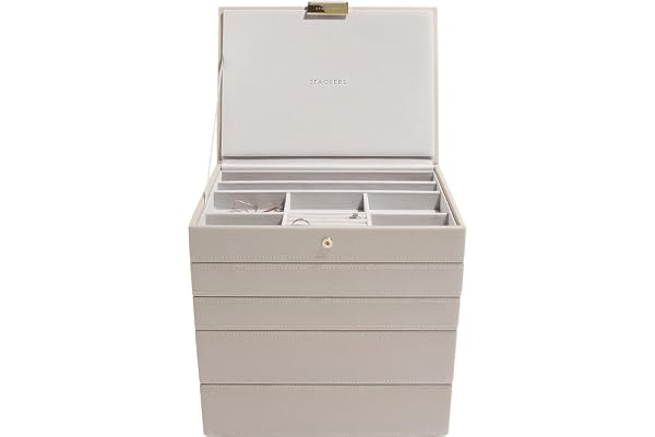 Stackers boîte à bijoux classique en taupe