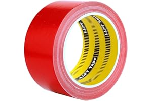 LLPT Duct Tape | Premium Color Fabric Gaffer Tape | Heavy Duty Waterproof Cloth Repair Tape for DIY Indoor Outdoor Use | 1 Pack 50MM x 14M | Red (DT501RD)