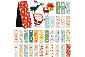 LRXYFYW Magnet Magnetische Lesezeichen,30 Stück Weihnachten Magnetische Lesezeichen,Magnetic Markings,Lesezeichen-Clips,Magnet Lesezeichen Kinder,Magnetische Seiten Markierungen
