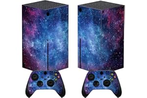 PlayVital Kit de Autocollants Skin Decal pour Xbox Séries X Console,Autocollant Vinyle Cover Sticker pour Xbox Séries X Console Manette-Ciel Magique