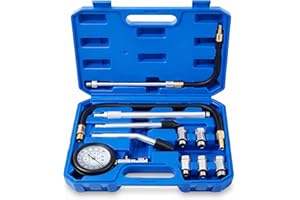 VIHBRAI 11 Stück Auto Kompressionstester-Satz für Benzinmotor 0-300 PSI / 0-20 Bar Kompressionsmessgerät, KFZ Benzin Motor Kompressionsprüfer, Zylinderdruck Kompressionsmesser für Benzinmotoren
