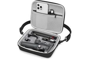 FRETHIND Osmo Mobile 7P Tasche Harte Case Tragetasche für DJI Osmo Mobile 7/7P Gimbal Stabilisator Vlog Combo Zubehör Reisetasche (Schwarz)