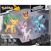 Pok&eacute;mon Select Evolution Pack - Includes a 2" Eevee Figure, plus 3" Leafeon, Glaceon and Sylveon Battle Figures, with Exclusi