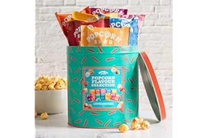Boîte-Cadeau de Sélection de Snacks de Popcorn Gourmet Popcorn Shed, 12 Saveurs de Popcorn en Paquets Snack de Taille Portions, Cadeau Ultime pour les Gourmets Amateurs de Collations
