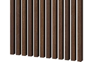 MEBANO. 12 St Väggpaneler Trästruktur 240 x 3 cm Valnöt MDF Väggdekor Lameller Väggbeklädnad Paneler Vardagsrum Träpaneler Vä