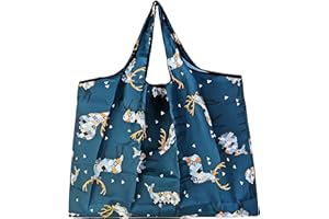 Lin's Liliana Grande borsa pieghevole, 50 x 66 cm, riutilizzabile, leggera, ad asciugatura rapida, antistrappo, per shopping, viaggio