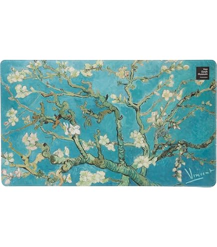 Tapis De Souris XL Van Gogh Faux Cuir – 35x60 Cm, Design Artistique, Surface Lisse, Pour Bureau Et Gaming - 9