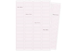 KEÏNELS 280 Etichette Adesive per Matite Scuola con Nome Bambina Personalizzabile - Etichette Adesive Personalizzate Rosa per Matite Penne Pennarelli Oggetti - Nomi Adesivi Personalizzati Impermeabili