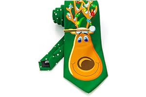 JEMYGINS Cravate Homme Cravate imprimée à motif de Noël et Pinces à cravate Ensemble