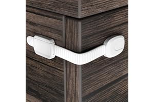 Hoffenbach Kindersicherung für Schrank und Schubladen 8x - Schranksicherung zum kleben für Baby und Kind - Schubladensicherung Schrankschloss ohne bohren