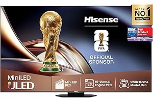 Hisense TV 65" Mini-LED 165Hz 4K 2025 65U8Q, Octagonal Stand, Dolby Atmos Multi-Channel Surround 4.1.2, Smart TV VIDAA U9 con 1000+APP, Dolby Vision IQ, HDR 10+, 165Hz Game Mode Ultra, Alexa Built-in