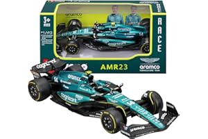 Bburago - Aston Martin AMR23#14 Alonso - Modèle réduit réaliste de Voiture de F1 à l'échelle 1:43, réplique Diecast sous Licence Officielle Aston Martin, âge recommandé 3+ Ans