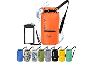 Earth Pak – Bolsa Impermeable con Funda Impermeable para teléfono móvil - Mantiene el Equipo seco para Kayak, Playa, Deportes, Rafting, Acampada, Senderismo y Pesca