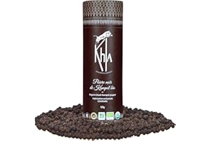 Khla - Black Kampot Pepper 120g - Organic Black Kampot Peppercorns - Premium Cambodian Pepper - Grand Cru, Rare & Exquisite- for Grinder Refill - Direct from Producer - Origin Cambodia