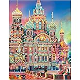 EXQULEG Set per diamond painting 5D fai da te con diamantini per