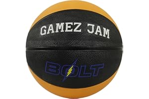 Gamez Jam Ballon de Basket Taille 7 – Ballon Basket Outdoor & Indoor pour Adultes et Joueurs Confirmés – Grip Antidérapant en Caoutchouc Durable – Design Unique et Performant