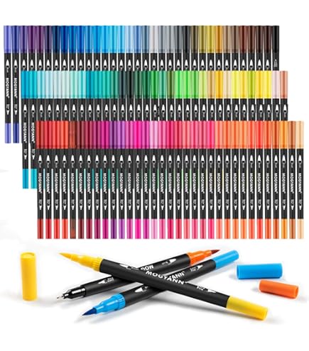 Dual Tip Brush Pens 100 Markers Set Markers For Adult Coloring Get