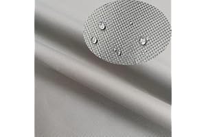 DONGAWIN Tessuto impermeabile resistente per cucire cuscini da esterno, tela 600 denari, tessuto di tela resistente agli strappi per esterni (100 cm x 150 cm, grigio)