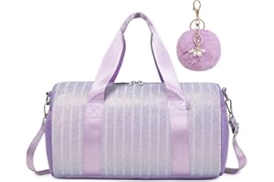KIMWADALH Borsa da Danza per Balletto Latina, Moderna,Piccole Borse da Viaggio Borsa Sportiva Ragazze Glitterata per Bambina Tote da Palestra