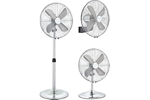 Westinghouse Lighting Silver Stream/ 40 cm, 3in1 Portable Ventilator, Installation als Tisch-, Stand- oder Wandventilator möglich, chrom 7242140