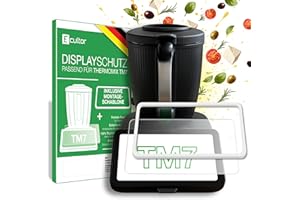 ‎ECULTOR Ecultor® Displayschutz kompatibel mit Thermomix TM7 Schutzfolie mit Montage-Hilfe [9H, Kratzfest, Made in Germany] Folie Zubehör