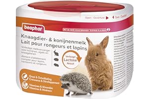 BEAPHAR Mleko modyfikowane w proszku dla gryzoni i królików - Pełnopokarmowa - Zmniejszona zawartość laktozy - Wzrost i rozwój - Witaminy i Minerały - 200g