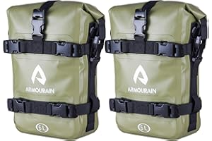 ‎ARMOURAIN ARMOURAIN Motorrad SturzbüGeltasches, Seitentasche Motor SturzbüGeltasche Tasche SturzbüGel Motor Hinterradtasche 12L (6L2*)Tasche SturzbüGel Wasserdicht Hecktasche für Moto ATV (Armeegrün, 6L, 2 PCS)