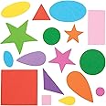 Baker Ross EK2352 Self-Adhesive Foam Shapes (Pack of 180) for Kids Arts and Crafts, Vinyl, Assorted, 1cm-5cm