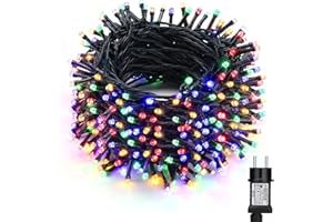 Luci Natale Colorato Esterno, BrizLabs 30M 300 LED Natale Decorazione Catena di Luci Albero di Natale Fata Luce Impermeabile Catena Luminosa 8 Modali Stringa Luci Led per Natale Giardino Eventi