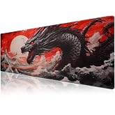 Klasse Pro - 6 Farklı Model Dikişli Kenar 70x30 cm Oyuncu Gaming Mouse Pad (Drake Dawn)