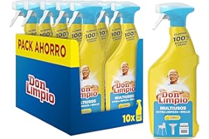 Don Limpio Multiusos, Detergente en Spray, 7.2 L (10 x 720 ml), Elimina Hasta un 100% de Suciedad y Grasa , Aroma Limón, Mega Pack