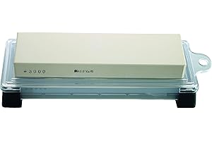 Pierre à Eau Japonaise Affûtage Couteaux Suehiro W42 Double Face Grains #1000 (Bleu) / #3000 (Jaune) Pierre à Aiguiser