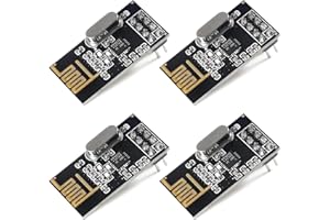 AOICRIE 4PCS nRF24L01+ Wireless Module 2.4G Wireless Communication Module Upgrade Module, Low power 1.9~3.6V&Low noise Amplifier for DIY Experiment (4 Pack)