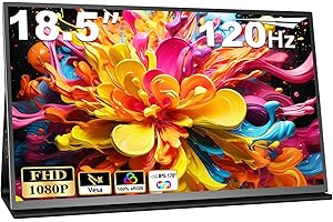 COOLHOOD Ecran Portable 18,5 Pouces, Moniteur Portable 1080P HDR USB C Mini HDMI, Portable Monitor pour Laptop, Mac, PS5