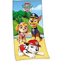 Asciugamano Paw Patrol | 75x150 Cm | Cotone Velour | Super Assorbente | Per Bambini - Foto 3