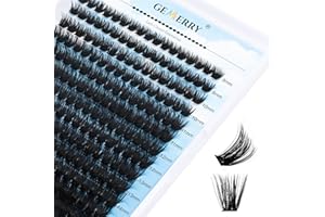 Extensiones de Pestañas Individuales 280PCS 80D Cluster 0.07C Curl 8-16mm mix Pestañas Volumen Ruso para Pestañas en Casa Prefabricados Pestañas Extensión GEMERRY Pestañas（80D-0.07C-8-16mix）