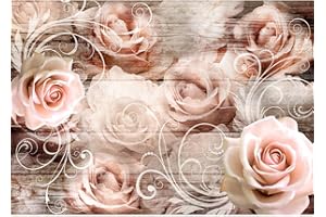 RUNA ART Papier peint intissé fleurs vintages 352 x 250 cm Toison Mur XXL Tableaux Muraux Tapisserie Photo Décoration Murale Salon Chambre beige 9463011a