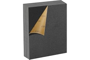 MOGRQAP 1000 Körnung Schleifpapier Set, 12 Stück 23 x 28cm Wasserfestes Schleifpapier für Autos Metalle Wände Holz Möbel, Nass und Trocken Polieren Sandpaper