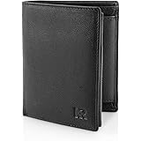 KRONIFY Portafoglio in Pelle da Uomo | Protezione RFID | 13 Scomparti per Carte | Portamonete con Scomparto per Monete | Cuci