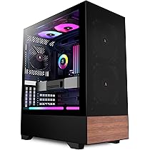 Mid Tower Computerkast Atx Case KEDIERS PC-behuizing Voorgeïnstalleerde 4 × 120MM Zwarte Pc Behuizing Micro Atx