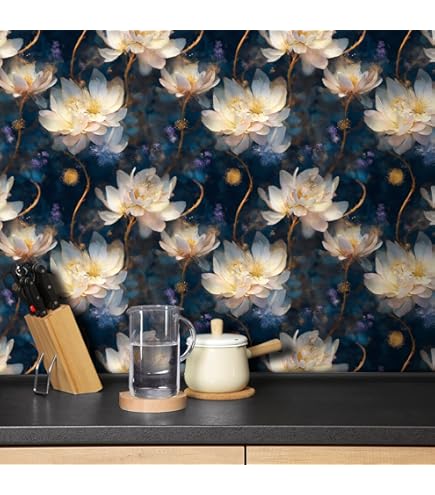Livelynine Self Adhesive Gold Wallpaper For Bedroom Living Room Border