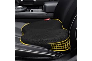kingphenix Wedge Car Seat Cushion: Memory Foam Truck Seat Cushion for Car Seat Driver - Sciatica and Back Pain Relief - Enhancing Driving Comfort -Black