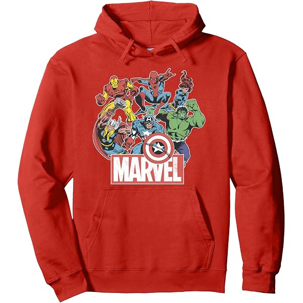 Felpa Con Cappuccio Marvel Captain America | Scudo E Bandiera Avengers | Ufficiale | Taglio Classico | 241 G