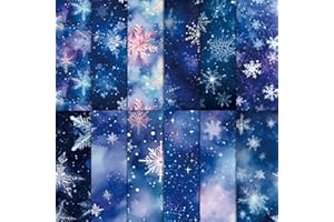 MTBRICEY 24 Blatt Weihnachts Scrapbooking Papier 12 Motive Weihnachtsmotiv Dekorpapier Bastelpapier Block mit Muster 6 "X 6" Decoupage Papier Vintage Dekorativ Motivpapier für DIY Kartenherstellung Basteln