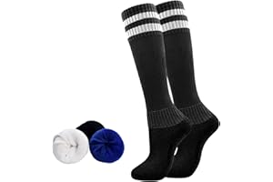 HYCLES Kids Football Socks Children Athletic Socks Breathable Grip Sports Training Soccer Socks for Boys and Girls 3-13 Years
