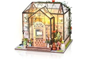 Cuteefun Kit Casa in Miniatura per Adulti da Costruire, 1: 24 Modello di Mini Casa Fai-da-Te con Mobili e Strumenti, Idea Regali Artigianale Creativi (Casa dei Fiori)