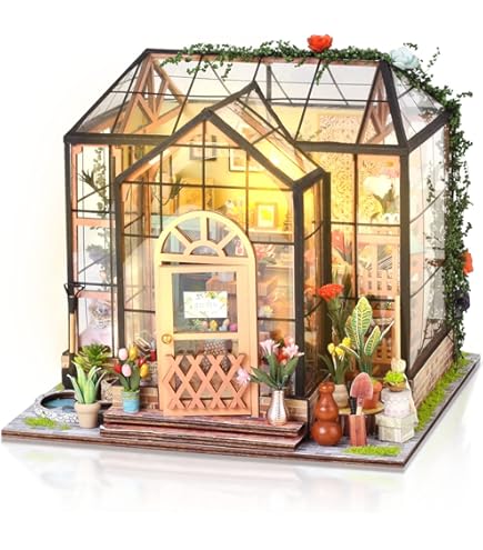 Doe-het-zelf miniatuur poppenhuis bouwpakket, schaal 1:24 poppenhuis winkel met meubels led-licht puzzel model, winkel creatieve kamerdecoratie voor kind, tieners, volwassenen, verjaardagscadeau