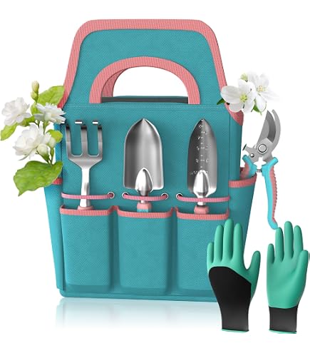 Kit De 6 Mini Outils De Jardin à Main Wagoodter - Pelle, Râteau Et Transplantoir Légers En Métal, Parfaits Pour Les Plantes En Pot, Intérieur Et Extérieur - 2