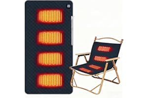 YAASIER Beheiztes Sitzkissen, 45 x 90 cm Stadion Sitzkissen Beheizt mit 3 Heizstufen, Elektrisch Beheizbare Heizkissen Wärmekissen, USB Beheiztes Heizkissen für Stadion Ausflug Camping Bürostuhl Sofa